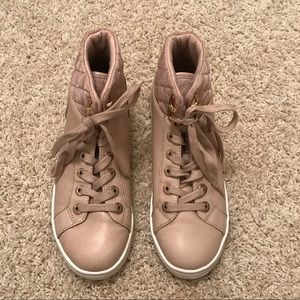 Nude/Pink Aldo high top sneakers Women’s 7.5